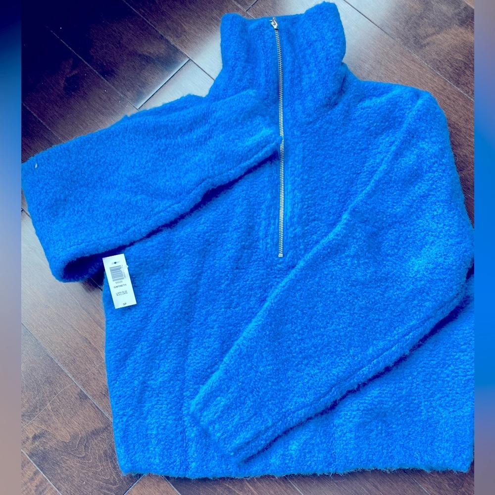 NWT Aritzia Wilfred Free Gwyneth Soft Italian Alpaca Half Zip Sweater
